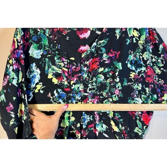 Maeve Petal Palette Dolman Slouchy Split Hem Mini Dress Women's Small - Picture 11 of 12